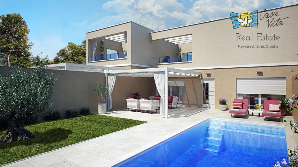 Moderne hiše na prodaj v bližini Umaga, 900m od morja!