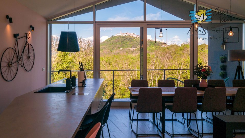Modern villa with a view of Motovun!