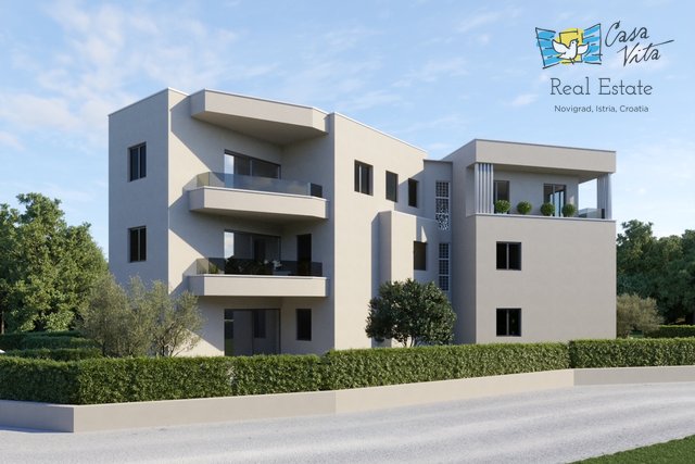 Apartment on the ground floor of a newly built building - 800m from the sea!