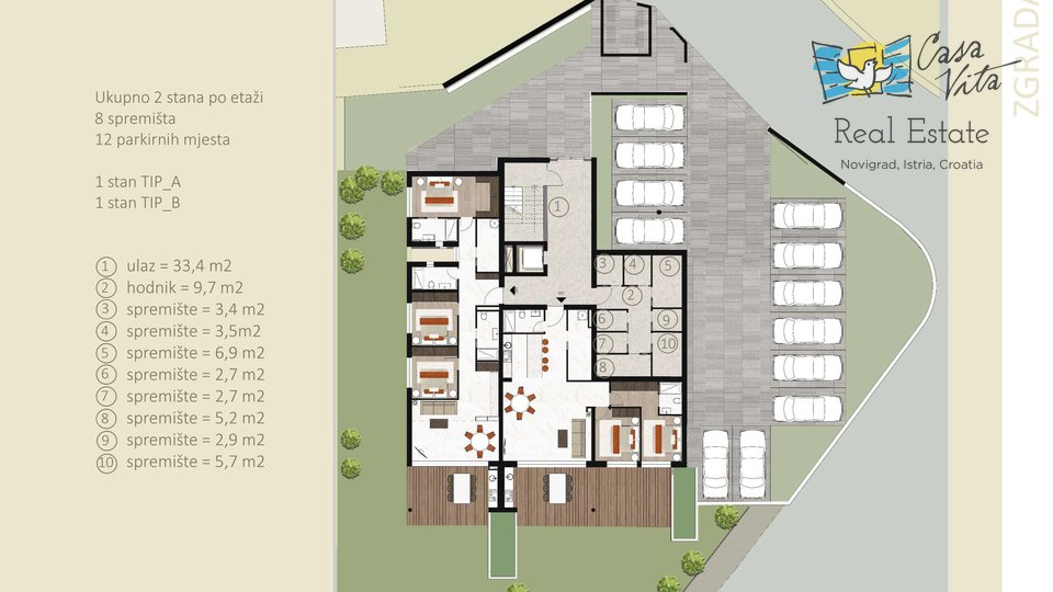 Moderni appartamenti in costruzione a Cittanova!