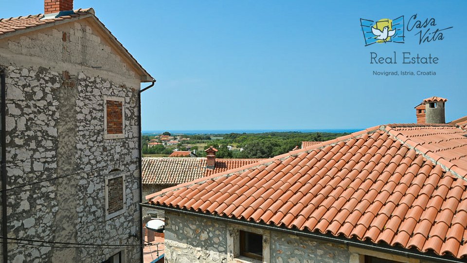 Steinhaus zur Renovierung in Brtonigla mit Meerblick