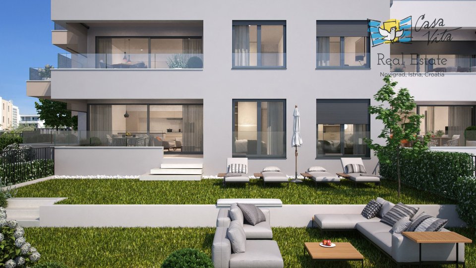 Apartments under construction 1000m from the sea and the center of Novigrad!