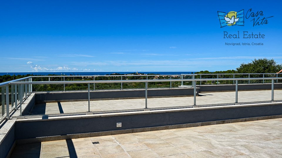 Schönes Haus mit Panoramablick auf das Meer und die Stadt Novigrad - 500 m vom Meer entfernt!