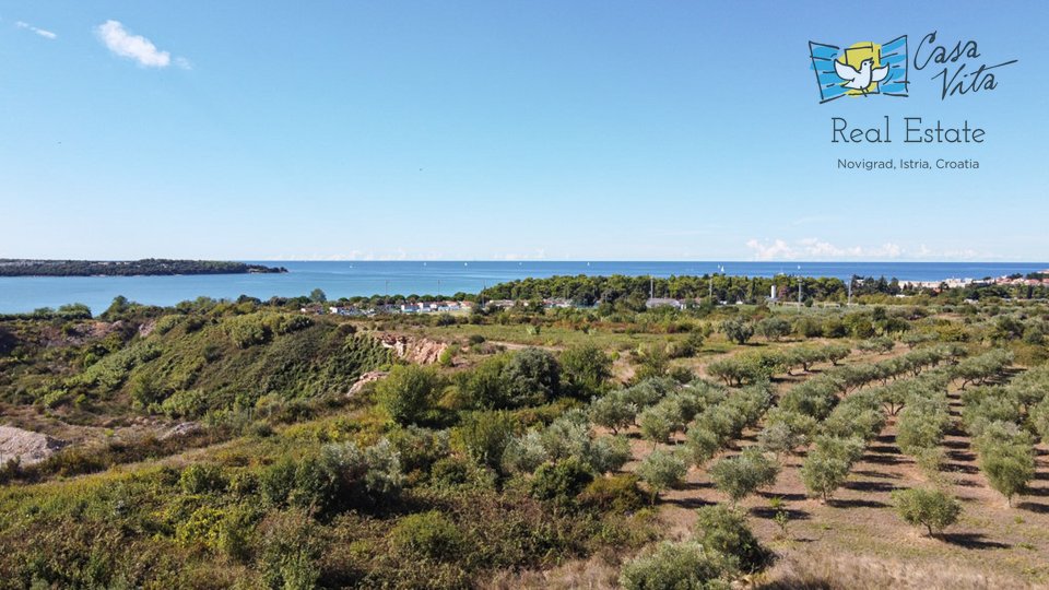 Beautiful house with a panoramic view of the sea and the city of Novigrad - 500m from the sea!