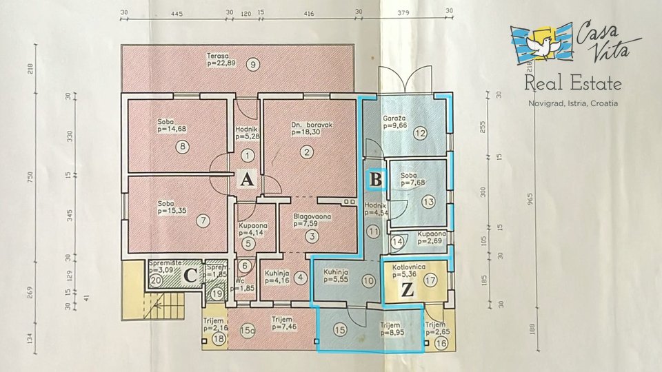 Wohnung in Novigrad 500 m vom Meer entfernt!